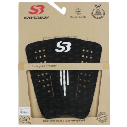 Deck para Prancha de Surf Silverbay Signature Miguel Pupo Black White