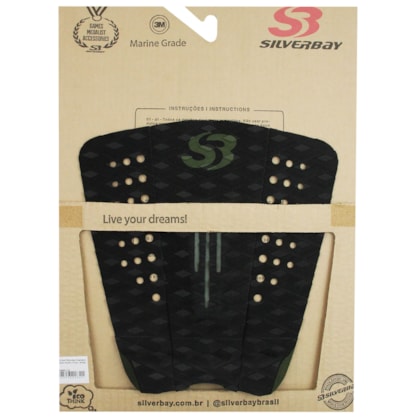 Deck para Prancha de Surf Silverbay Signature Miguel Pupo Preto Militar