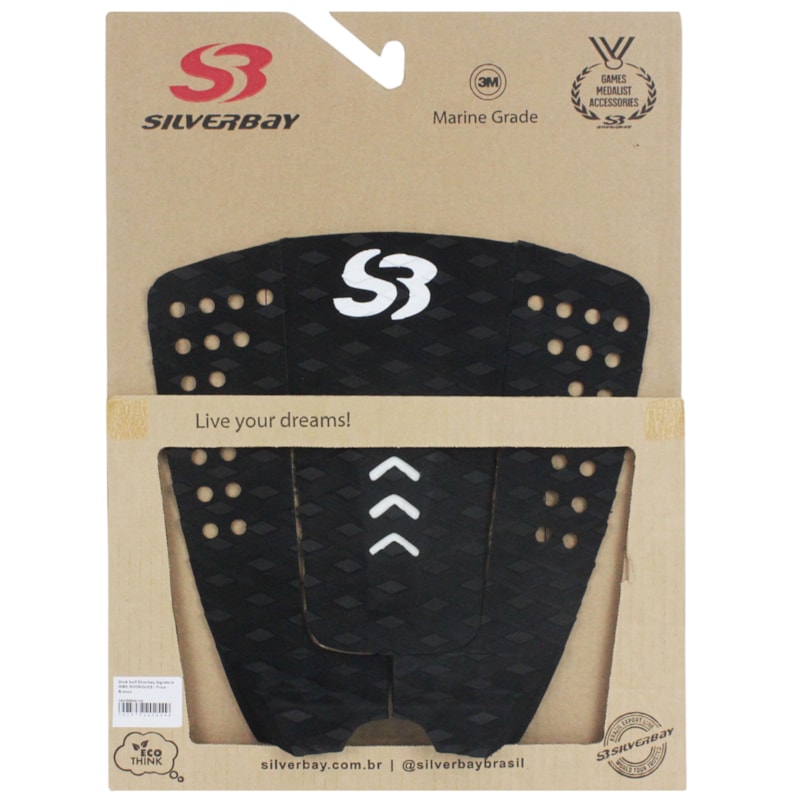 Deck para Prancha de Surf Silverbay Signature Mike Rodrigues Black White