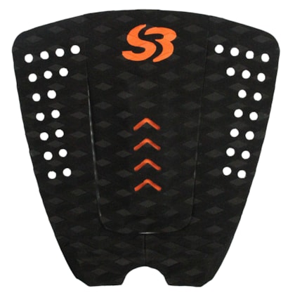 Deck para Prancha de Surf Silverbay Signature Mike Rodrigues Preto Laranja