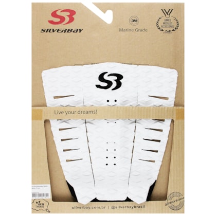 Deck para Prancha de Surf Silverbay Tiger Branco Preto
