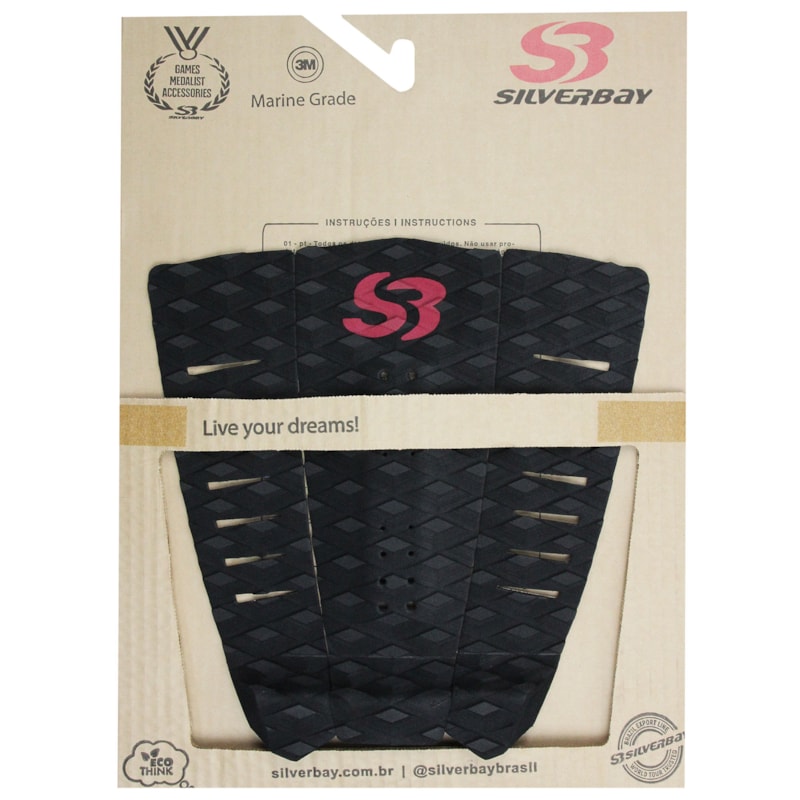 Deck para Prancha de Surf Silverbay Tiger Preto Marsala