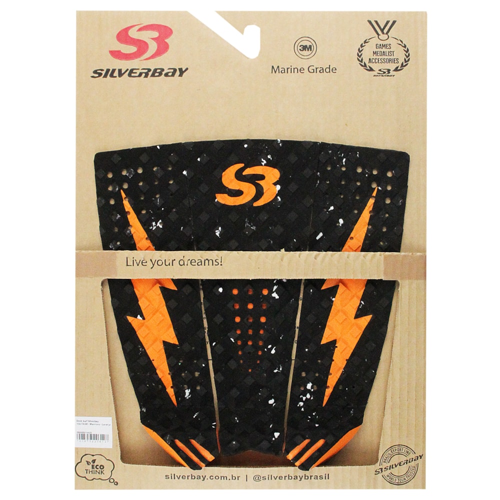 Deck para Prancha de Surf Silverbay WT Voltage Mármore Laranja