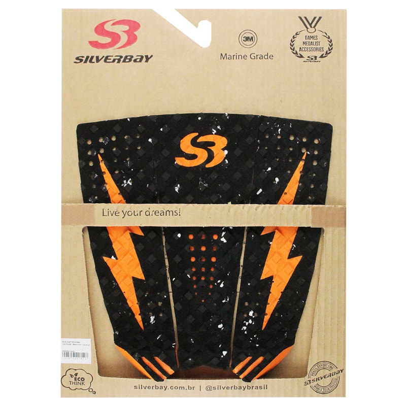 Deck para Prancha de Surf Silverbay WT Voltage Mármore Laranja