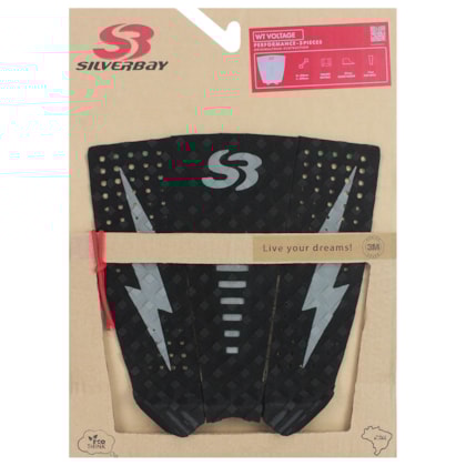 Deck para Prancha de Surf Silverbay WT Voltage Preto Cinza