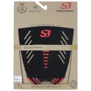 Deck para Prancha de Surf Silverbay WT X Preto Vermelho