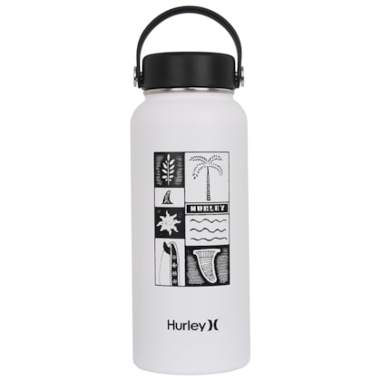 Garrafa Térmica Balance Hurley Drawing 1L Branca