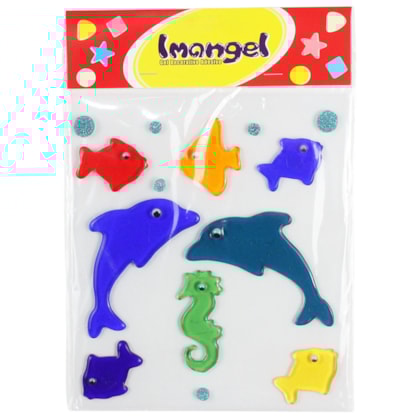Gel Decorativo Auto Adesivo Imangel Peixes