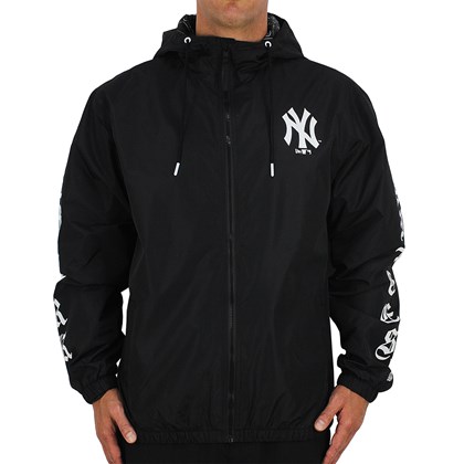 Jaqueta Corta Vento Extra Grande New Era Street Paisley Hood New York Yankees Black