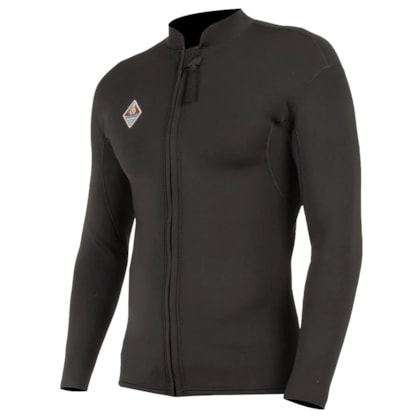 Jaqueta de Neoprene Vissla Solid Sets 2mm Front Zip Black