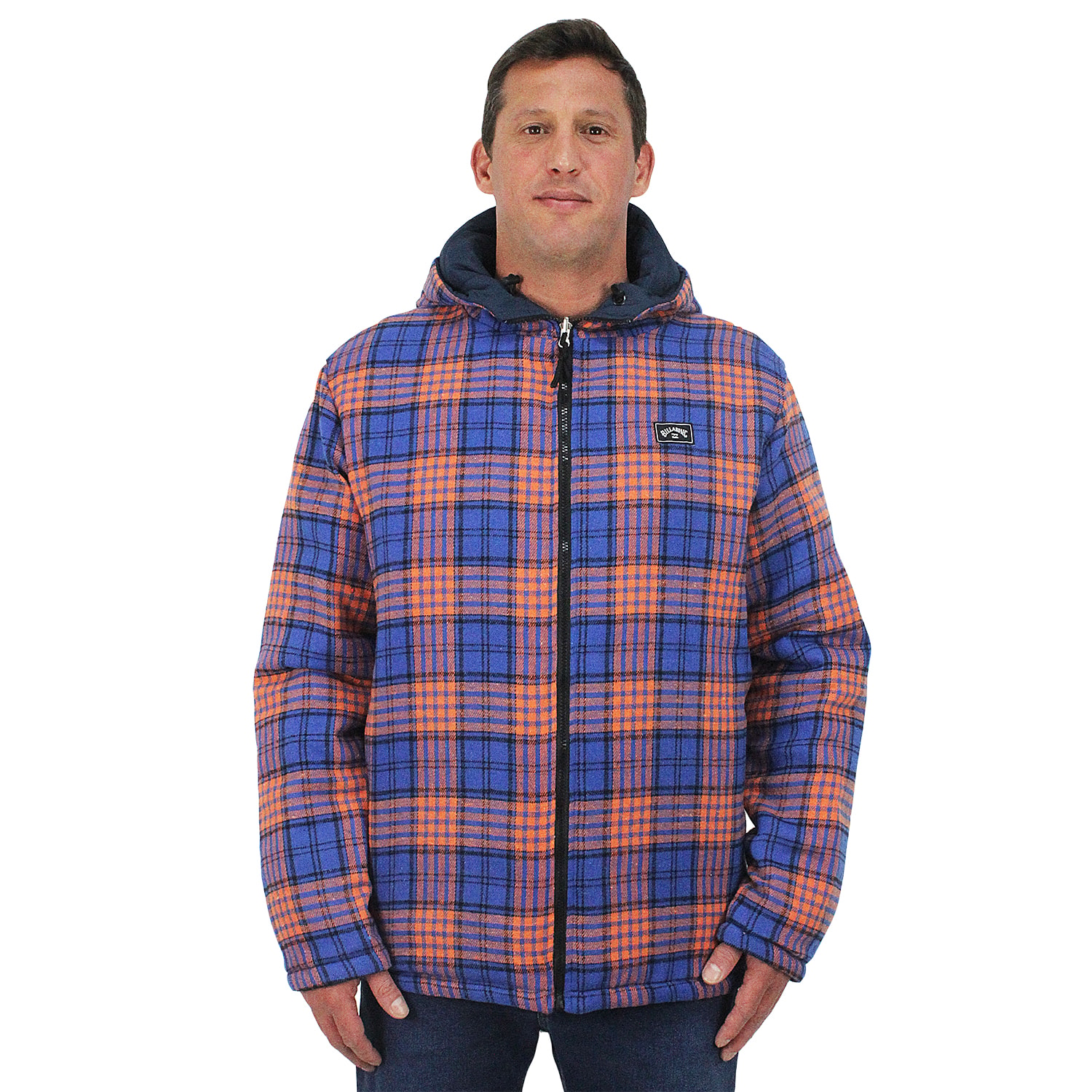 Jaqueta Dupla Face Billabong Puffer Flannel Blue