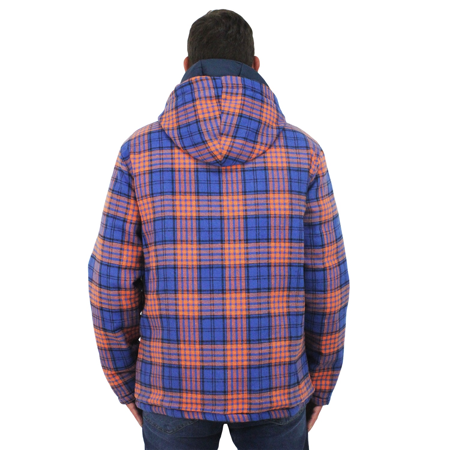 Jaqueta Dupla Face Billabong Puffer Flannel Blue