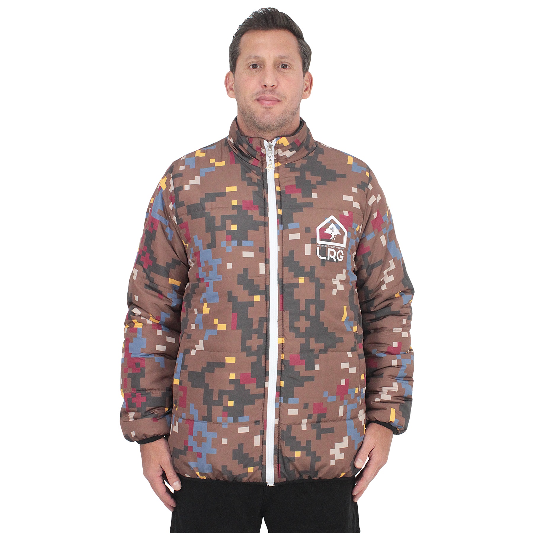Jaqueta LRG Desert Pixel Puffer Reversible Marrom