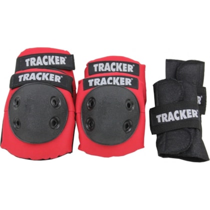 KIT DE PROTEÇÃO SKATE TRACKER INICIANTE INFANTIL VERMELHO KIT DE PROTEÇÃO SKATE TRACKER INICIANTE INFANTIL VERMELHO