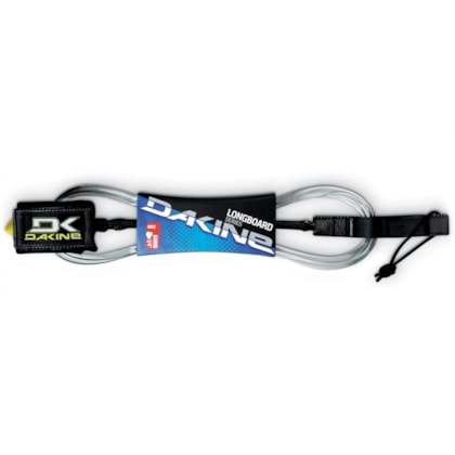 LEASH DAKINE KAINUI 10 X 1/4 LONGBOARD TRANSPARENTE E PRETO LEASH DAKINE KAINUI 10 X 1/4 LONGBOARD TRANSPARENTE E PRETO