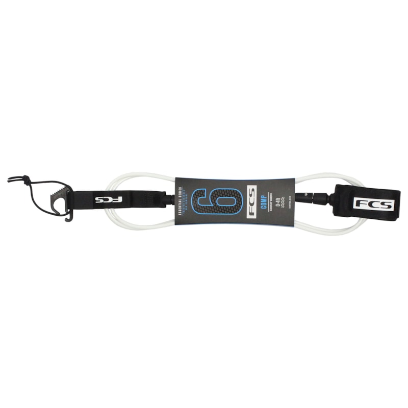 Leash FCS 6 X 5mm Competition White Black