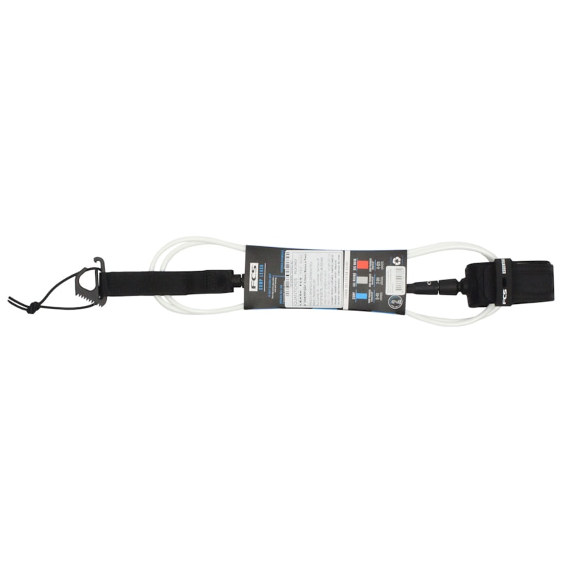 Leash FCS 6 X 5mm Competition White Black