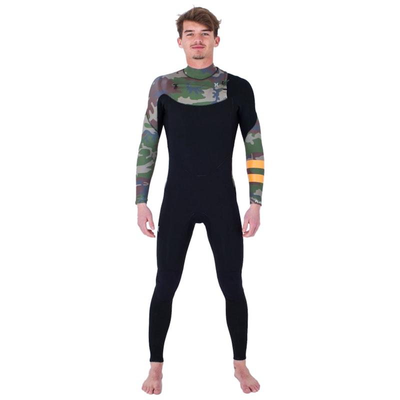 Long John Hurley 3/2mm Plus Printed Chest Zip Camuflado Importado