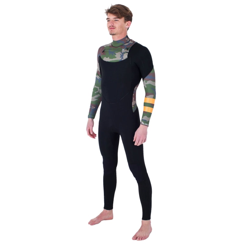 Long John Hurley 3/2mm Plus Printed Chest Zip Camuflado Importado