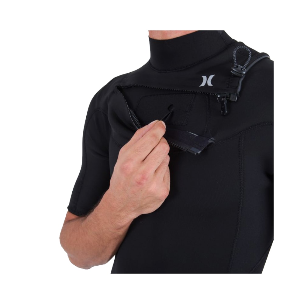 Long John Hurley Advantage 2/2mm Manga Curta Chest Zip Black Importado