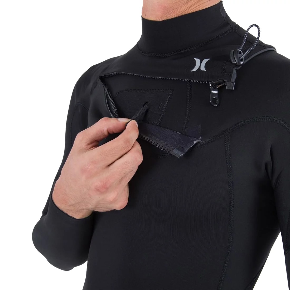 Long John Hurley Advantage 4/3 mm Manga Longa Chest Zip Black Grey