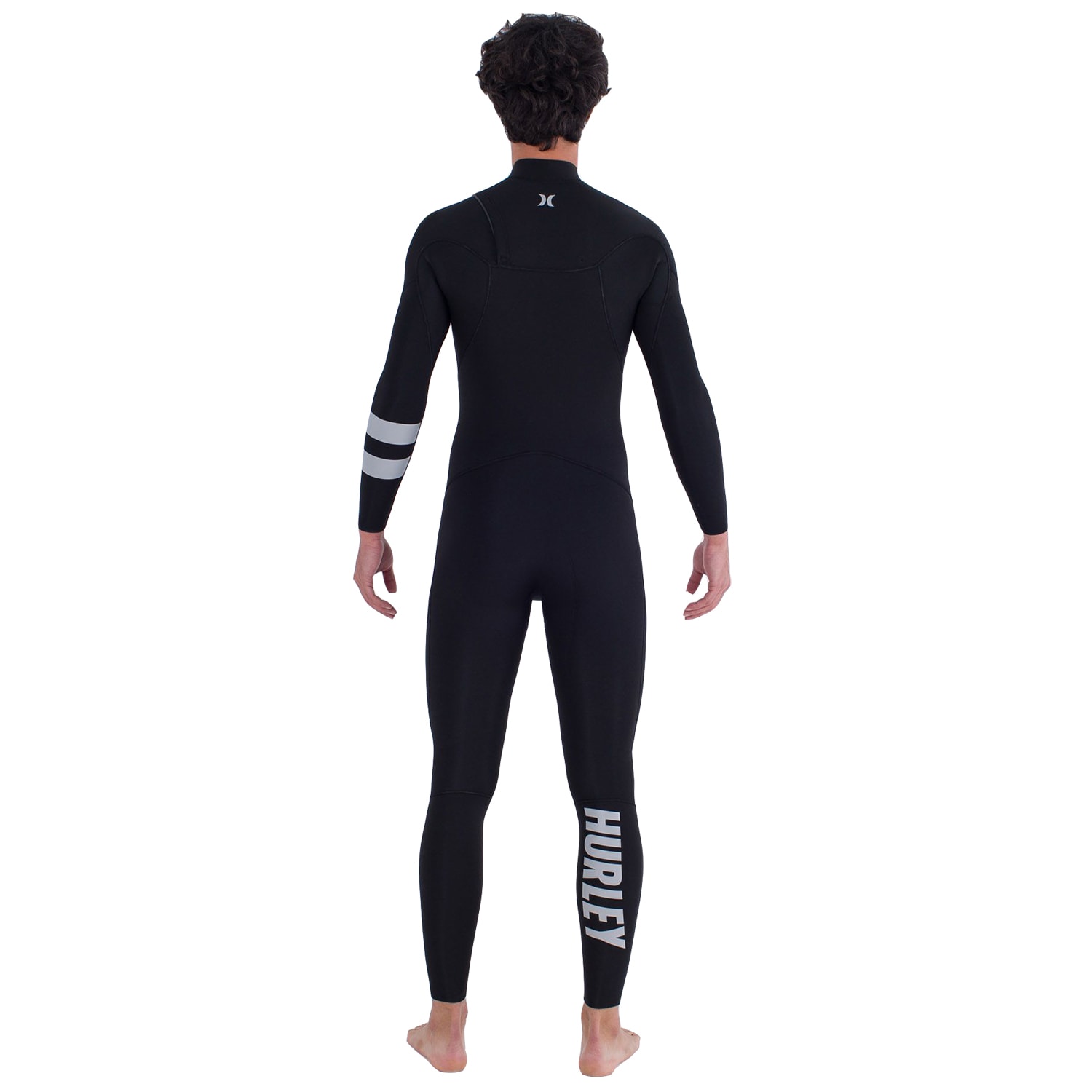 Long John Hurley Advantage 4/3 mm Manga Longa Chest Zip Black Grey