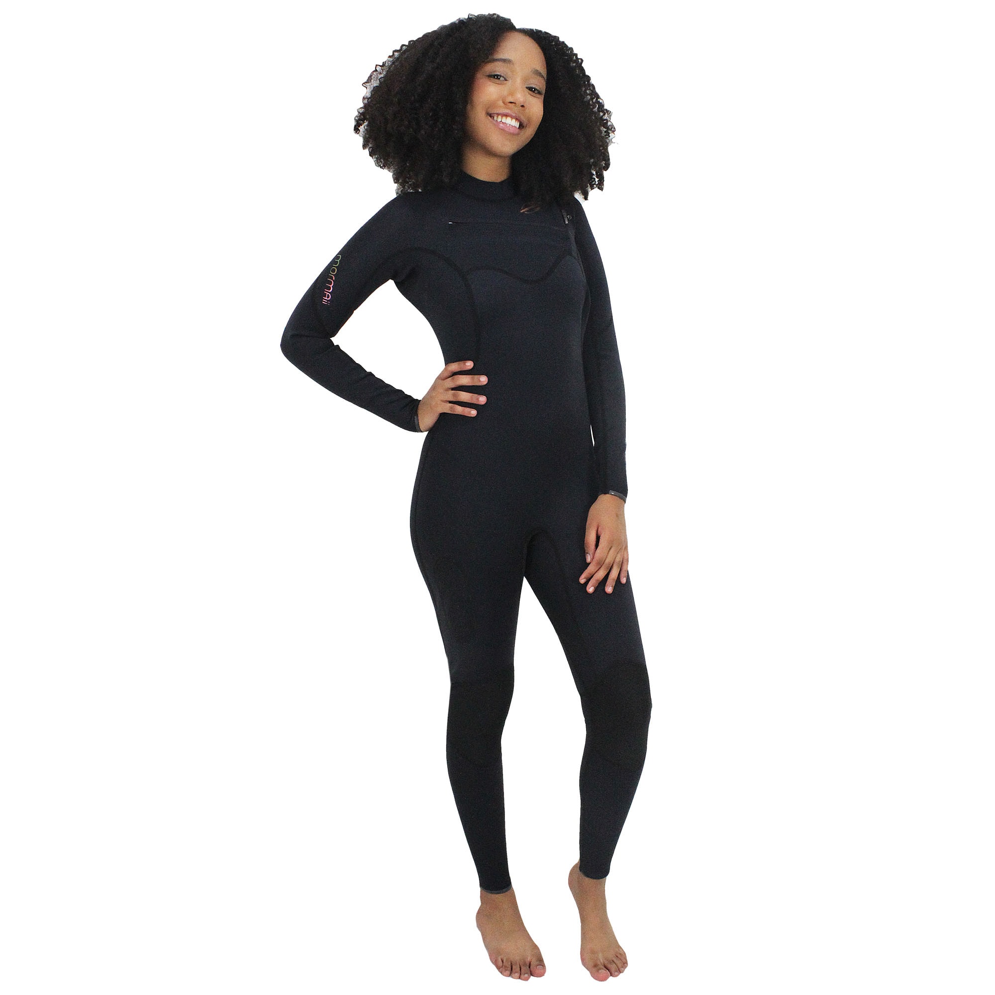 Long John Mormaii Diva Pro Uv Suit 1mm Chest Zip Preto