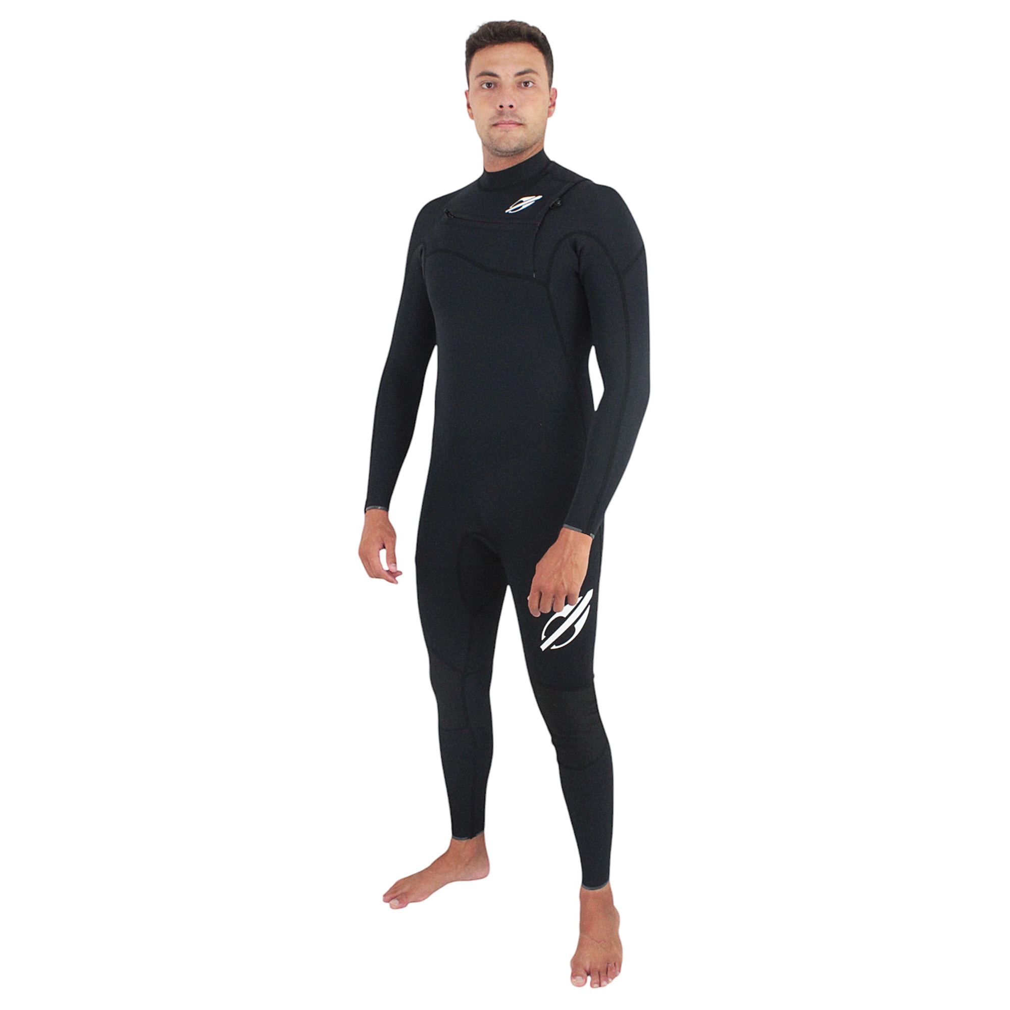 Long John Mormaii Flexxxa Pro 1mm Chest Zip Preto e Cinza
