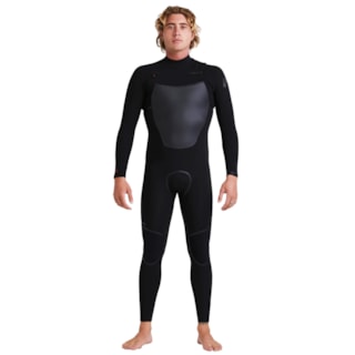 Long John Quiksilver Marathon Sessions 3/2 Chest Zip Black