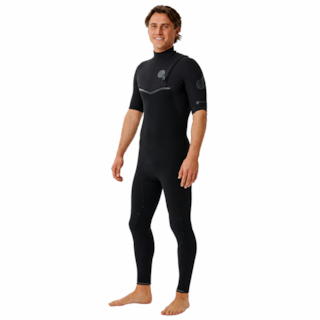 Long John Rip Curl E-Bomb 2/2mm Zip Free Manga Curta Black Grey Importado
