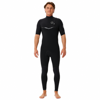Long John Rip Curl E-Bomb 2/2mm Zip Free Manga Curta Black Grey Importado