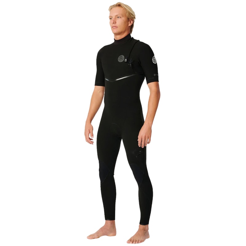 Long John Rip Curl E-Bomb 2/2mm Zip Free Manga Curta Black Importado