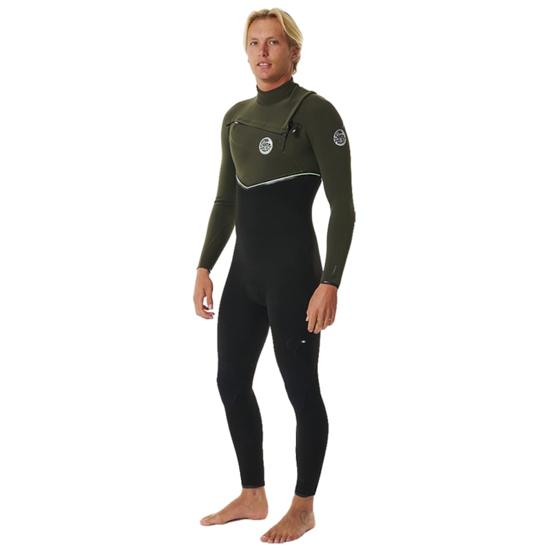 Long John Rip Curl E-Bomb 3/2 E7 Chest Zip Dark Olive