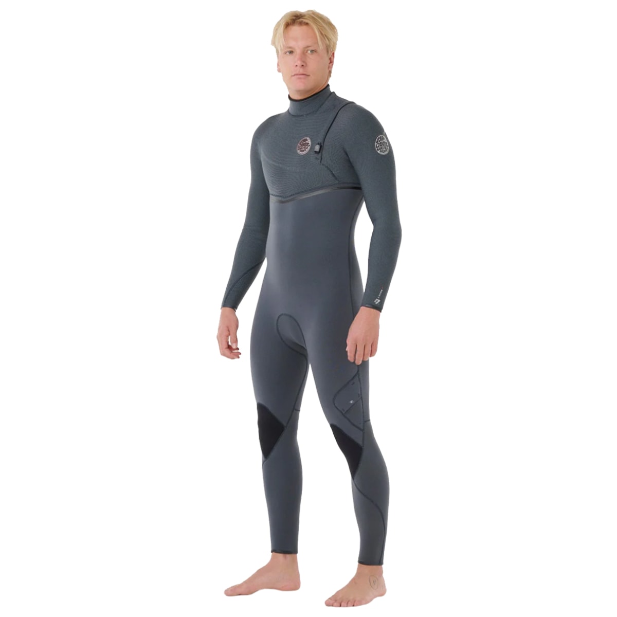 e-Bomb 3.2 フルスーツ グレーリップカール Long John Rip Curl E-Bomb E7 3/2 Zip Free Iced Grey