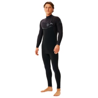 Long John Rip Curl E-Bomb 3/2mm Chest Zip Black Importado