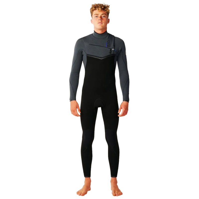 Long John Rip Curl E-Bomb 3/2mm Chest Zip Charcoal Grey Importado