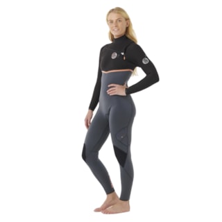 Long John Rip Curl E-Bomb 3/2mm Chest Zip Charcoal Importado