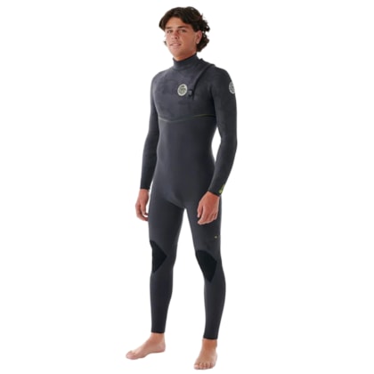 Long John Rip Curl E-Bomb 3/2mm Zip Free Charcoal