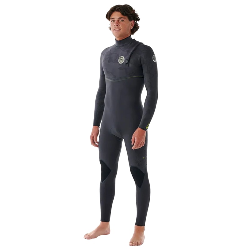 Long John Rip Curl E-Bomb 3/2mm Zip Free Charcoal