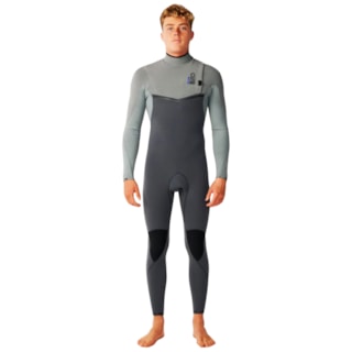 Long John Rip Curl E-Bomb 3/2mm Zip Free Charcoal Grey Importado