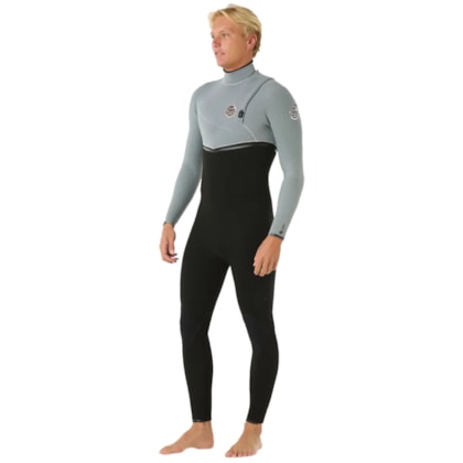 Long John Rip Curl E-Bomb E7 3/2 Zip Free Iced Grey