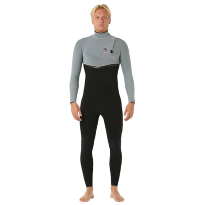 Long John Rip Curl E-Bomb E7 3/2 Zip Free Iced Grey