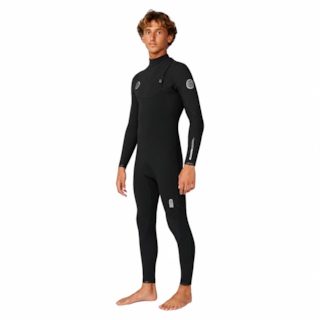 Long John Rip Curl Elasto 3/2mm Zip Free Black Importado
