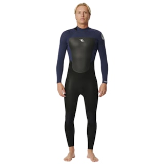 Long John Rip Curl Omega 3/2 mm Back Zip Steamer Slate