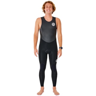 Long John Rip Curl Sless Dawn Patrol 2/2mm Back Zip Black Importado