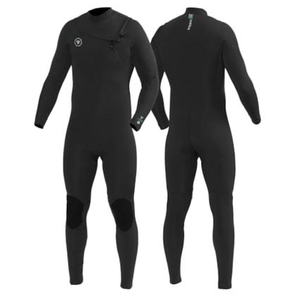 Long John Vissla Seven Seas 3/2 Chest Zip Black