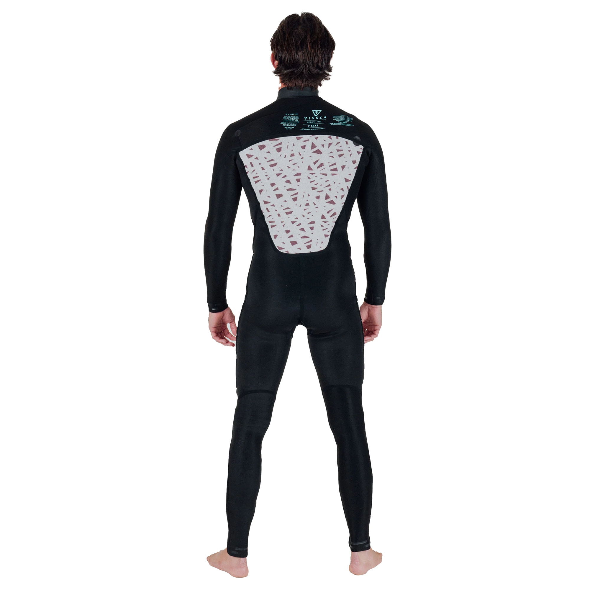 Long John Vissla Seven Seas 4/3 Chest Zip Black