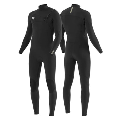 Long John Vissla Seven Seas Comp 3/2 Chest Zip Black