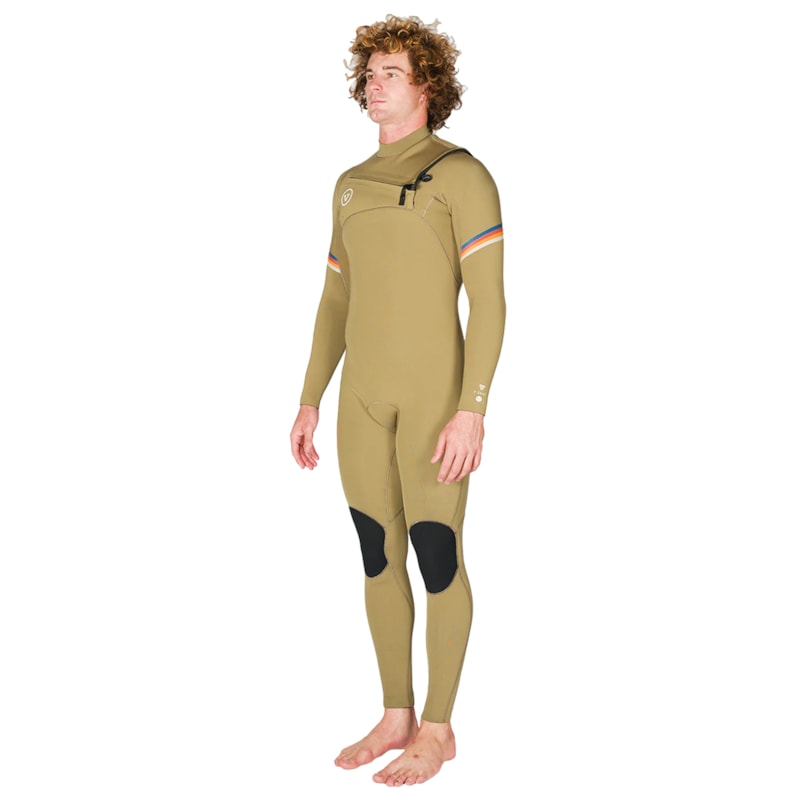 Long John Vissla Seven Seas Raditude 3/2 Chest Zip Dark Khaki