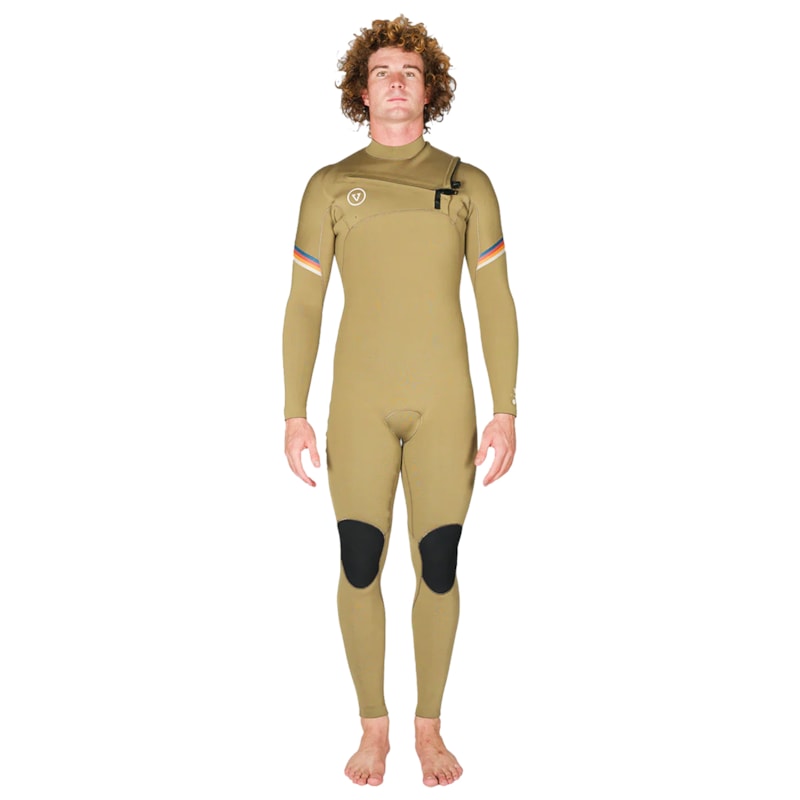 Long John Vissla Seven Seas Raditude 3/2 Chest Zip Dark Khaki